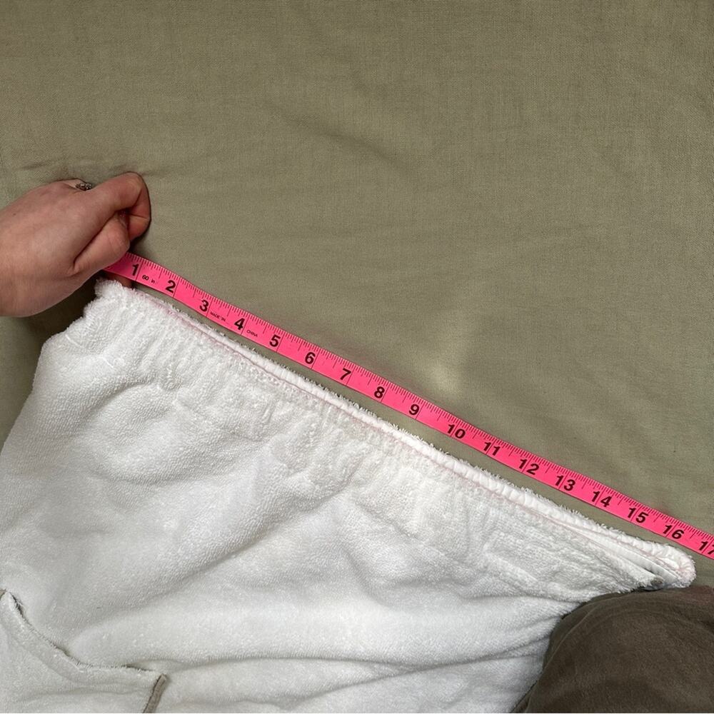 Boll & Branch S/M Organic Cotton White Terry Cloth Women's Towel Wrap Robe - Picture 6 of 8
